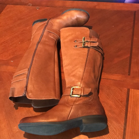 Naturalizer brown leather riding boots size 7.5M - Picture 16 of 16